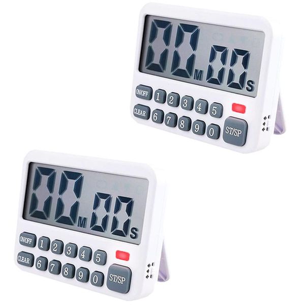 kitchen timers 2 pack digital (2021 version), large display timer, timer with digits directly input, loud alarm
kitchen timers 2 pack digital (2021 version), large display timer, timer with digits directly input, loud alarm