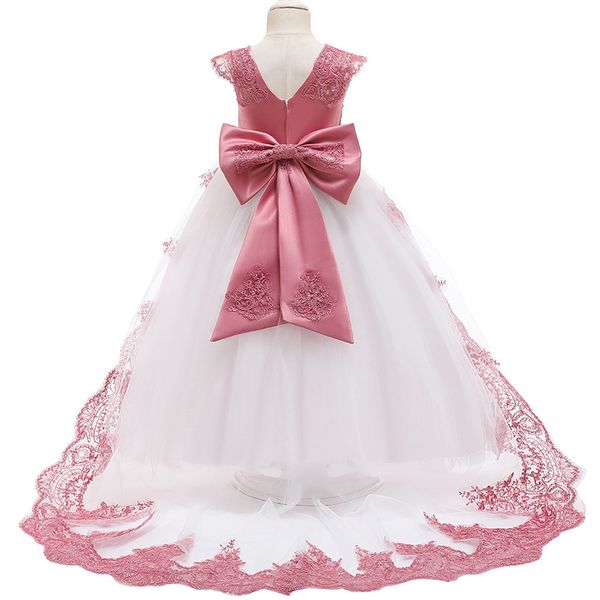 flower girl wedding party bridesmaid tail embroidery dress girls communion ball new year christmas party tail long dress, White;pink
flower girl wedding party bridesmaid tail embroidery dress girls communion ball new year christmas party tail long dress, White;pink
