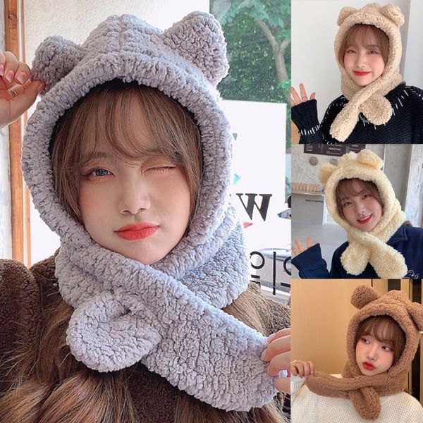 hats, scarves & gloves sets 2 in 1 women winter warm soft thickening hood scarf hats female fashion cute cartoon thick protectors plush srar, Blue;gray
hats, scarves & gloves sets 2 in 1 women winter warm soft thickening hood scarf hats female fashion cute cartoon thick protectors plush srar, Blue;gray