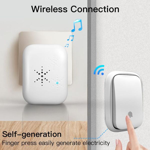 self powered waterproof wireless doorbell smart home without battery doorbell with ringtone 150m remote receiver
self powered waterproof wireless doorbell smart home without battery doorbell with ringtone 150m remote receiver