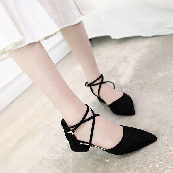sandals fashion summer women pointed toe ankle strap shoes comfortable square high heel ladies cross-strap casual shallow pumps, Black
sandals fashion summer women pointed toe ankle strap shoes comfortable square high heel ladies cross-strap casual shallow pumps, Black