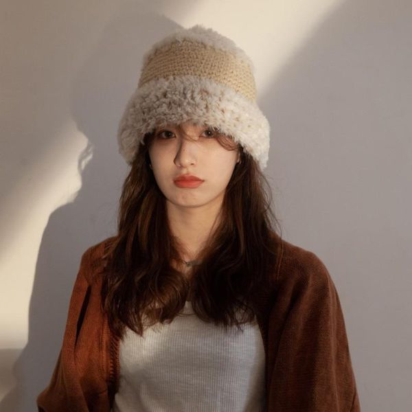 wide brim hats women hand-knitted fisherman bucket ladies autumn winter keep warm fluffy cap outdoor cycling skiing ear protectors beanies, Blue;gray
wide brim hats women hand-knitted fisherman bucket ladies autumn winter keep warm fluffy cap outdoor cycling skiing ear protectors beanies, Blue;gray