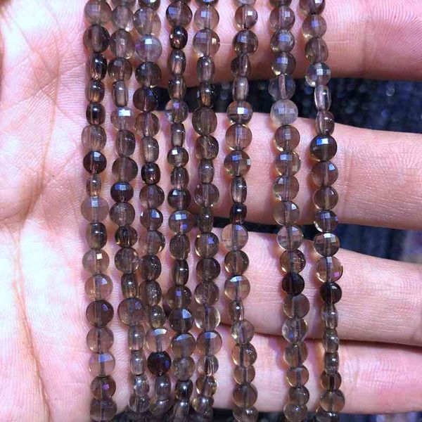 whole 2strings natural smoky crystal quartz 2x4mm faceted bean coin gem stone loose beads for jewelry diy 15.5"/string, Black
whole 2strings natural smoky crystal quartz 2x4mm faceted bean coin gem stone loose beads for jewelry diy 15.5"/string, Black