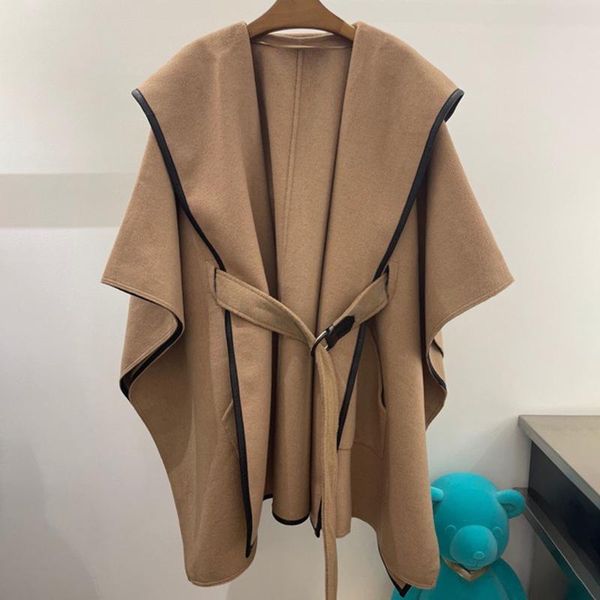women's jackets luxury fashion wollen silk women coats autumn winter brand design hoodie collections loose female with belt, Black;brown
women's jackets luxury fashion wollen silk women coats autumn winter brand design hoodie collections loose female with belt, Black;brown