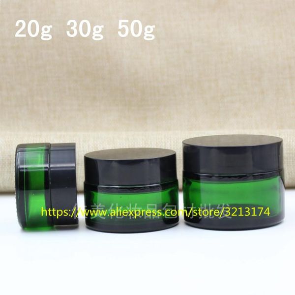 storage bottles & jars 20g 30g 50g green glass cream jar with black plastic lid, cosmetic eye mask facial lotion pot packaging container
storage bottles & jars 20g 30g 50g green glass cream jar with black plastic lid, cosmetic eye mask facial lotion pot packaging container