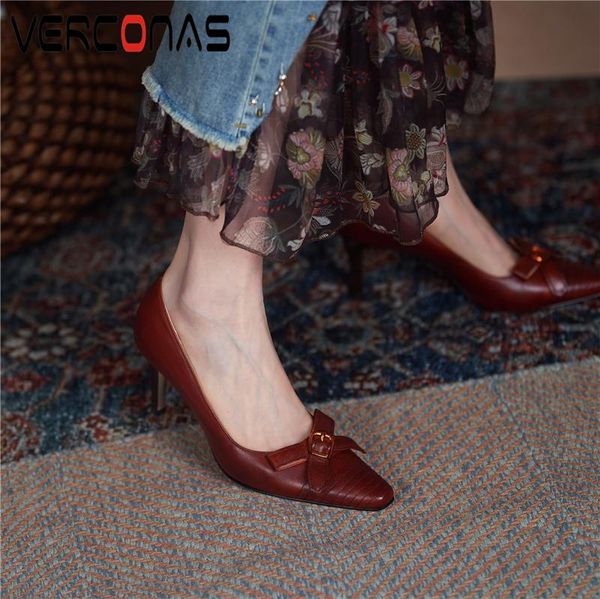 dress shoes verconas basic women pumps est buckle shallow genuine leather high heels spring concise casual party wedding woman, Black
dress shoes verconas basic women pumps est buckle shallow genuine leather high heels spring concise casual party wedding woman, Black
