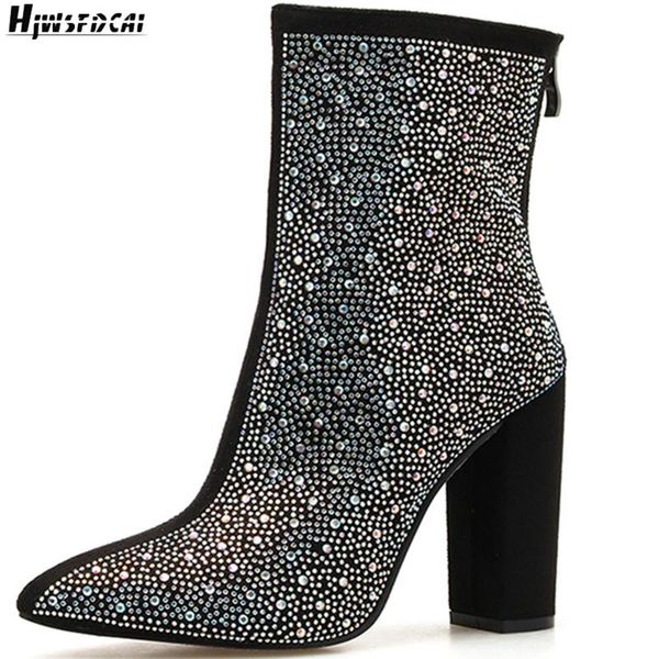 boots hjwsfdcai pointed toe women short high heel fashion rhinestone ladies shoes zipper street style mujer nightclub, Black
boots hjwsfdcai pointed toe women short high heel fashion rhinestone ladies shoes zipper street style mujer nightclub, Black