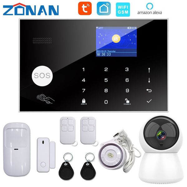 zonan tuya wifi security system app control with ip camera auto dial motion detector wireless home smart gsm alarm kit
zonan tuya wifi security system app control with ip camera auto dial motion detector wireless home smart gsm alarm kit