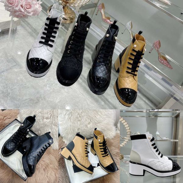 woolen cloth stitching motorcycle boots fashion cowskin leather thick heels lace-up women designer short booties, Black
woolen cloth stitching motorcycle boots fashion cowskin leather thick heels lace-up women designer short booties, Black