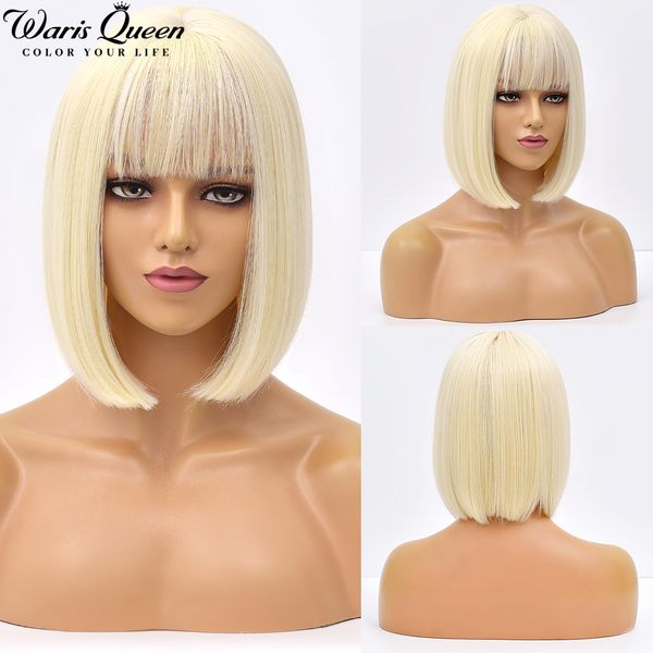 synthetic blonde wig withbangs short stright bob wigs for women heat resistant natural cosplay party daily hair medium size, Black
synthetic blonde wig withbangs short stright bob wigs for women heat resistant natural cosplay party daily hair medium size, Black