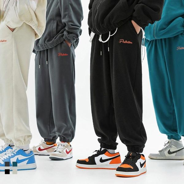 men's pants harajuku sweatpants men vintage flannel fleece hip hop joggers for 2021 autumn streetwear trousers, Black
men's pants harajuku sweatpants men vintage flannel fleece hip hop joggers for 2021 autumn streetwear trousers, Black
