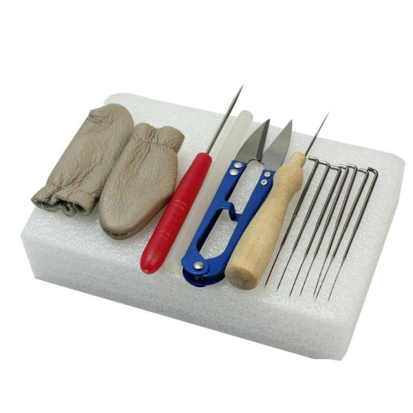 1 set wool felt tools needle felting starter kits mat/scissor/leather finger cots craft accessories, Black
1 set wool felt tools needle felting starter kits mat/scissor/leather finger cots craft accessories, Black
