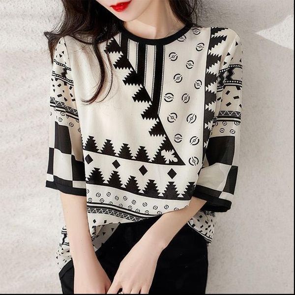 women spring summer style chiffon blouses shirts lady casual short sleeve printed chiffon blusas df3817, White
women spring summer style chiffon blouses shirts lady casual short sleeve printed chiffon blusas df3817, White