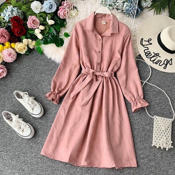 casual dresses autumn and winter retro chic high waist thin a-line dress fashion women long sleeve solid color vestidos j383, Black;gray
casual dresses autumn and winter retro chic high waist thin a-line dress fashion women long sleeve solid color vestidos j383, Black;gray