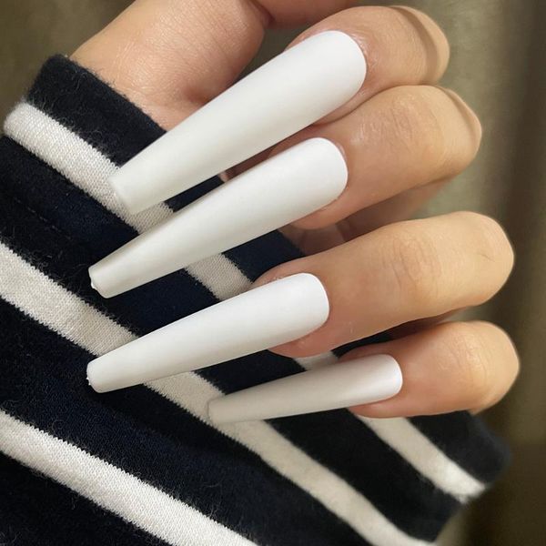 false nails 600pcs matte pure color xxl super long nail tips full cover ballerina fashion removable art fake press on, Red;gold
false nails 600pcs matte pure color xxl super long nail tips full cover ballerina fashion removable art fake press on, Red;gold