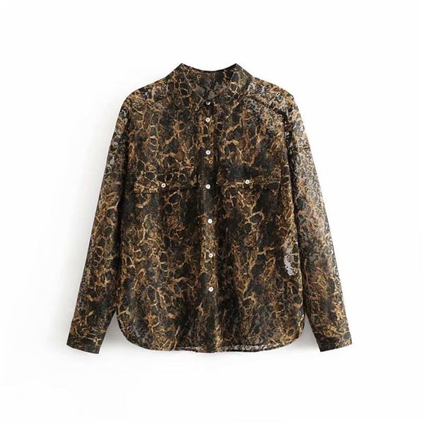 women's blouses & shirts leopard print lace blouse see through women shirt long sleeve turn down neck casual loose pockets mesh, White
women's blouses & shirts leopard print lace blouse see through women shirt long sleeve turn down neck casual loose pockets mesh, White
