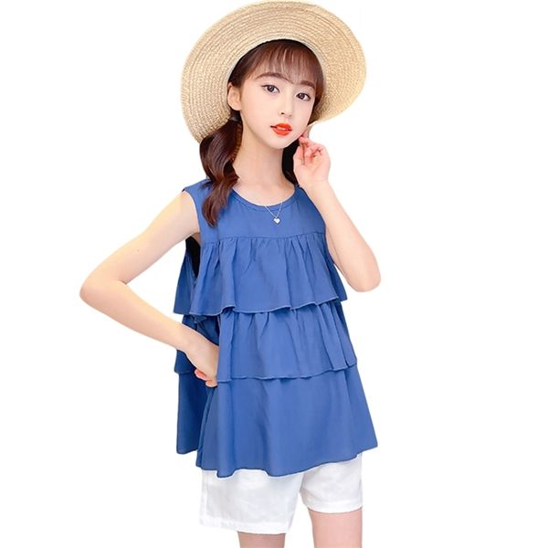 kids clothes girls vest + short outfits summer sets clothing casual style children's girl 210527, White
kids clothes girls vest + short outfits summer sets clothing casual style children's girl 210527, White