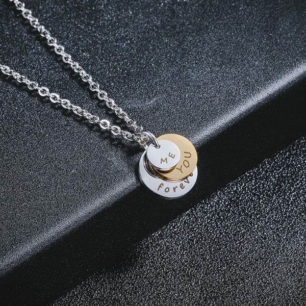 chains fashion simple three-layer round brand necklace for men and women couples wild titanium steel pendant, Silver
chains fashion simple three-layer round brand necklace for men and women couples wild titanium steel pendant, Silver