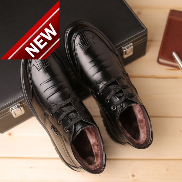 cotton new winter leisure leather father's middle-aged and elderly plush warm anti-skid men's shoes, Black
cotton new winter leisure leather father's middle-aged and elderly plush warm anti-skid men's shoes, Black