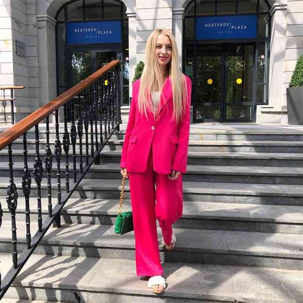 xeasy women two-piece set satin rose red vintage office lady single button blazer female elastic high waist pants suits 210819, White
xeasy women two-piece set satin rose red vintage office lady single button blazer female elastic high waist pants suits 210819, White