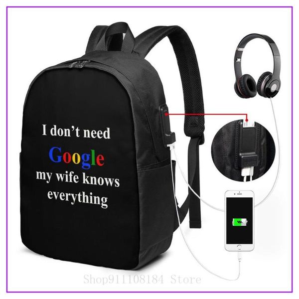 backpack i don't need google my wife knows everything funny women men kids backpacks bags luxury school travel gift purse makeup huntin
backpack i don't need google my wife knows everything funny women men kids backpacks bags luxury school travel gift purse makeup huntin