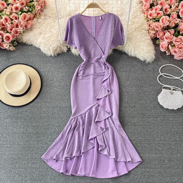 summer women irregular bodycon party dress purple/blue/black ruffle short sleeve v-neck high waist mermaid vestidos 2021swimwear bathin, Black;gray
summer women irregular bodycon party dress purple/blue/black ruffle short sleeve v-neck high waist mermaid vestidos 2021swimwear bathin, Black;gray