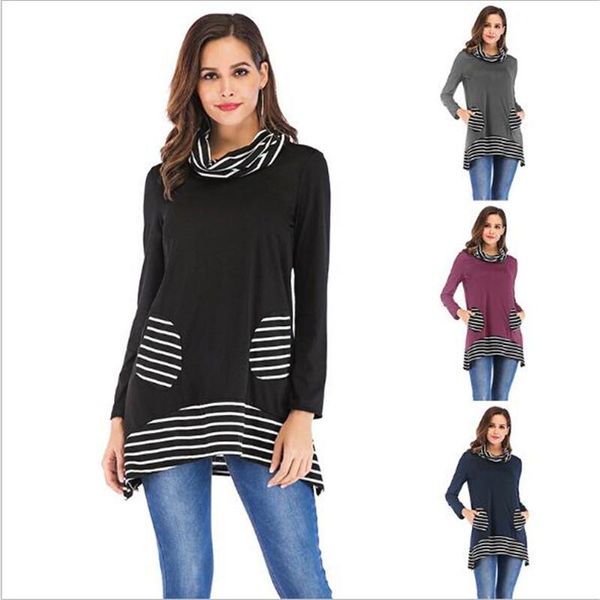 ladies harajuku t shirt striped ladies long sleeve t-shirt turtleneck female t-shirt summer elegant loose casual tees tshirt top, White
ladies harajuku t shirt striped ladies long sleeve t-shirt turtleneck female t-shirt summer elegant loose casual tees tshirt top, White