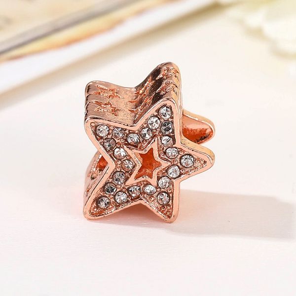 fits pandora sterling silver bracelet 20pcs rose gold meteor five-pointed star beads charms for european snake charm chain fashion diy jewel, Black
fits pandora sterling silver bracelet 20pcs rose gold meteor five-pointed star beads charms for european snake charm chain fashion diy jewel, Black