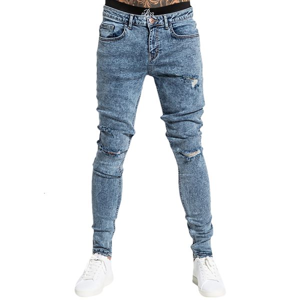blue men clothting gat sknny denim random pencil broek men's jeans
