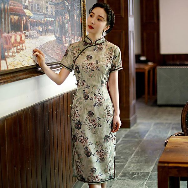 ethnic clothing noble elegant asia women cheongsam vintage flower qipao classic oriental evening party vestidos slim split robe gown, Red
ethnic clothing noble elegant asia women cheongsam vintage flower qipao classic oriental evening party vestidos slim split robe gown, Red