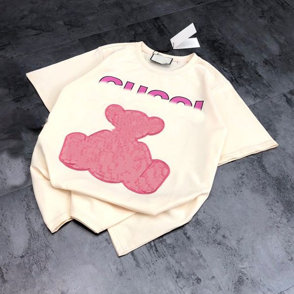 chaopai 2021 new red bear embroidered cloth couple round neck short sleeve t-shirt for men and women, White
chaopai 2021 new red bear embroidered cloth couple round neck short sleeve t-shirt for men and women, White