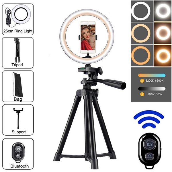 flash heads 10inch ring light with 50cm tripod pography lighting led selfie ringlight camera po studio circle phone lamp makeup set
flash heads 10inch ring light with 50cm tripod pography lighting led selfie ringlight camera po studio circle phone lamp makeup set