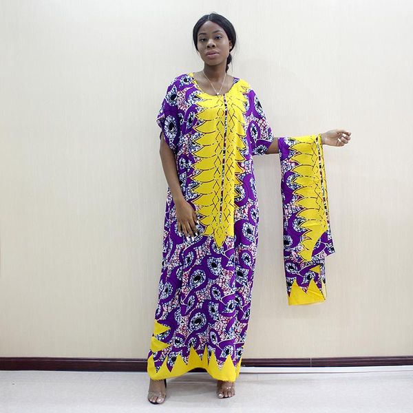 casual dresses african women's dress autumn print loose cotton maxi for ladies with scarf, Black;gray
casual dresses african women's dress autumn print loose cotton maxi for ladies with scarf, Black;gray