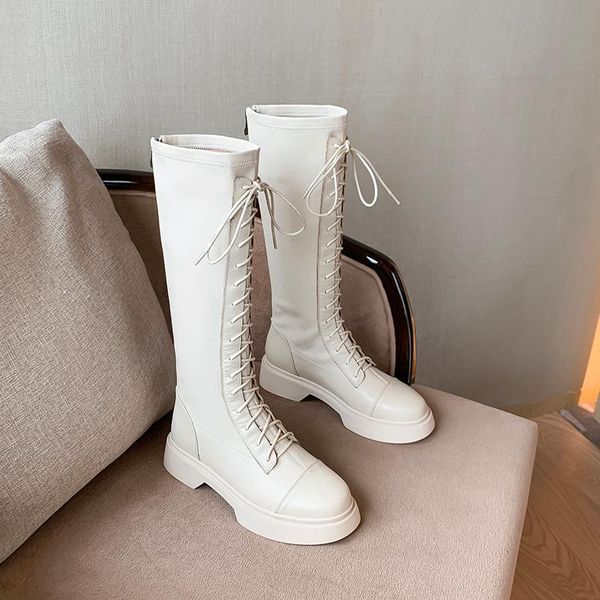 boots mezereon split leather thigh high cross-tied riding equestrian round toe med heel fashion winter shoes beige black
boots mezereon split leather thigh high cross-tied riding equestrian round toe med heel fashion winter shoes beige black