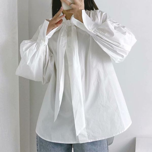new japan style blouse spring summer fashion temperament casual simple solid color bowknot lantern sleeve 2021 74yg, White
new japan style blouse spring summer fashion temperament casual simple solid color bowknot lantern sleeve 2021 74yg, White