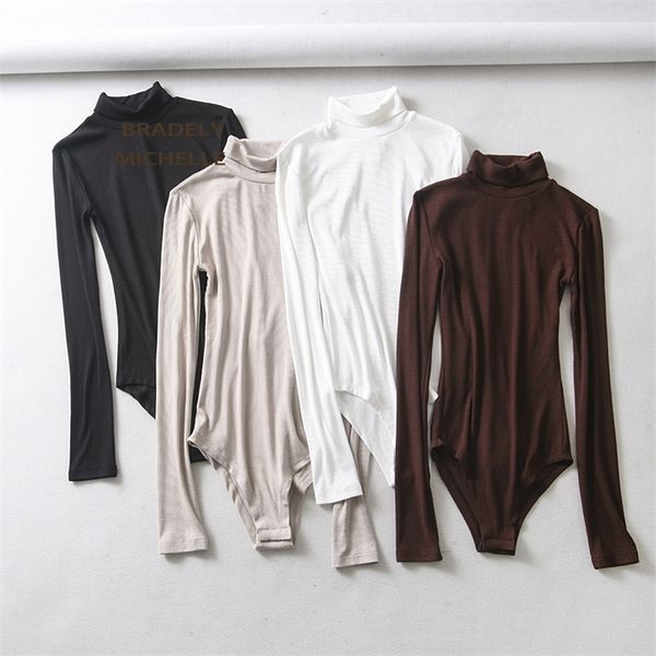bradely michelle autumn casual high-neck long-sleeve knitted bodysuits women fashion solid jumpsuits, Black;white
bradely michelle autumn casual high-neck long-sleeve knitted bodysuits women fashion solid jumpsuits, Black;white