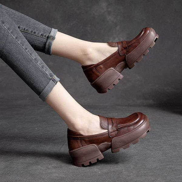 dress shoes spring and autumn retro casual loafers women soft comfortable wearable cowhide single female platform heels, Black
dress shoes spring and autumn retro casual loafers women soft comfortable wearable cowhide single female platform heels, Black