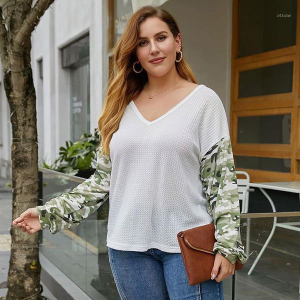 modern women's blouses, splicing with long sleeve, v-neck, elegant, plus size camouflage casual blouses & shirts, White
modern women's blouses, splicing with long sleeve, v-neck, elegant, plus size camouflage casual blouses & shirts, White