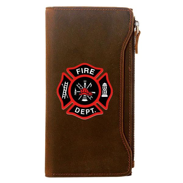 luxury firefighter symbol printing genuine leather wallet men long purse with phone bag zipper card holder clutch, Red;black
luxury firefighter symbol printing genuine leather wallet men long purse with phone bag zipper card holder clutch, Red;black