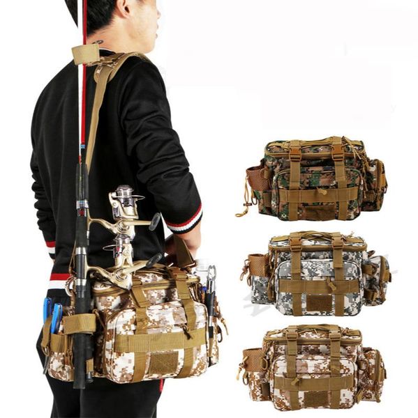 fishing accessories multifunctional lure bag waist messenger backpack inserting rod road sub equipment
fishing accessories multifunctional lure bag waist messenger backpack inserting rod road sub equipment