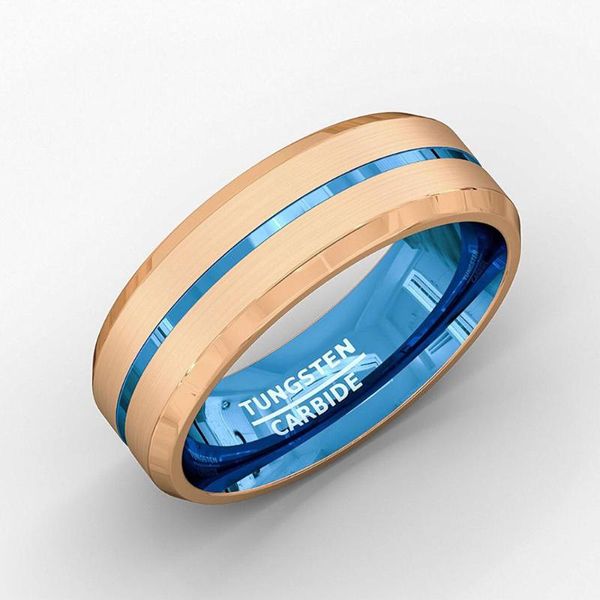 wedding rings fashion 8mm men rose gold tungsten carbide ring center blue groove beveled edge comfort fit band anniversary gifts, Slivery;golden
wedding rings fashion 8mm men rose gold tungsten carbide ring center blue groove beveled edge comfort fit band anniversary gifts, Slivery;golden