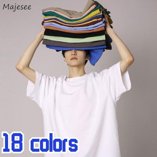 men's t-shirts men solid young 18 colors chic high street oversize males casual tees loose comfortable summer basic fashion ins, White;black
men's t-shirts men solid young 18 colors chic high street oversize males casual tees loose comfortable summer basic fashion ins, White;black