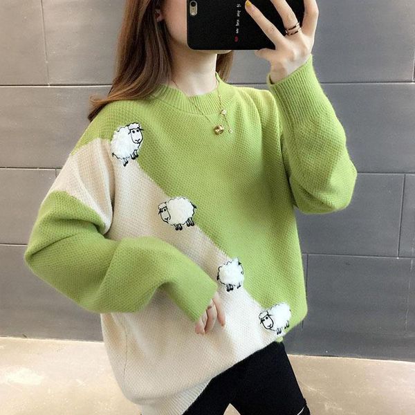 2021 new kawaii o-neck autumn woman's knitted jumpers patchwork long sleeve female sweater cartoon print casual ladies pullovers outwea, White;black
2021 new kawaii o-neck autumn woman's knitted jumpers patchwork long sleeve female sweater cartoon print casual ladies pullovers outwea, White;black