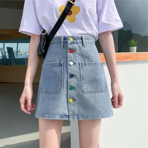 2021hong kong chic versatile large size fat mm denim skirt for female students in spring and summer, Blue
2021hong kong chic versatile large size fat mm denim skirt for female students in spring and summer, Blue