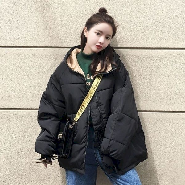 winter -20 oversize jaet female coat patchwork windbreaker women padded zipper outwear parka thi streetwear overcoat warm, Black
winter -20 oversize jaet female coat patchwork windbreaker women padded zipper outwear parka thi streetwear overcoat warm, Black