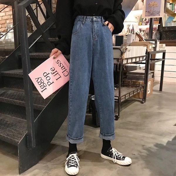 women's jeans straight female fat mm autumn port taste large size women chic wild thin loose high-waisted nine wide leg pants, Blue
women's jeans straight female fat mm autumn port taste large size women chic wild thin loose high-waisted nine wide leg pants, Blue
