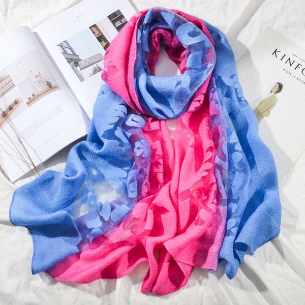 spring and autumn gradients flower cut women's korean version ogen yarn cotton linen silk scarf summer sun protection shawl beach, Blue;black
spring and autumn gradients flower cut women's korean version ogen yarn cotton linen silk scarf summer sun protection shawl beach, Blue;black