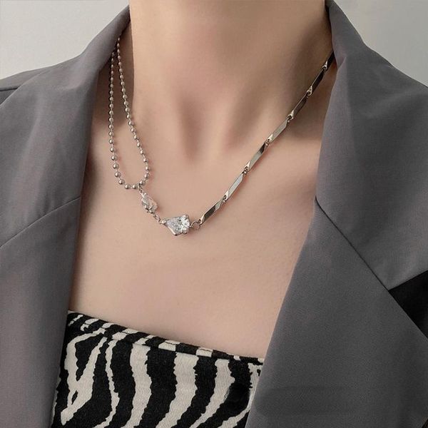 pendant necklaces vsnow minimalist asymmetry round bead rhinestone necklace for women textured crystal geometric metallic jewelry, Silver
pendant necklaces vsnow minimalist asymmetry round bead rhinestone necklace for women textured crystal geometric metallic jewelry, Silver