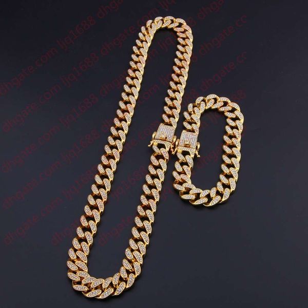 13mm miami cuban link chain gold silver necklace bracelet set iced out crystal rhinestone bling hip hop for men
13mm miami cuban link chain gold silver necklace bracelet set iced out crystal rhinestone bling hip hop for men