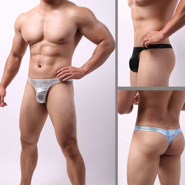 new shiny imitation leather snake pattern men's fun underwear narrow edge breathable thong d201, Black;white
new shiny imitation leather snake pattern men's fun underwear narrow edge breathable thong d201, Black;white